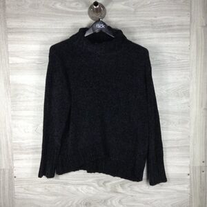 Pleione Black Knit Turtleneck Sweater